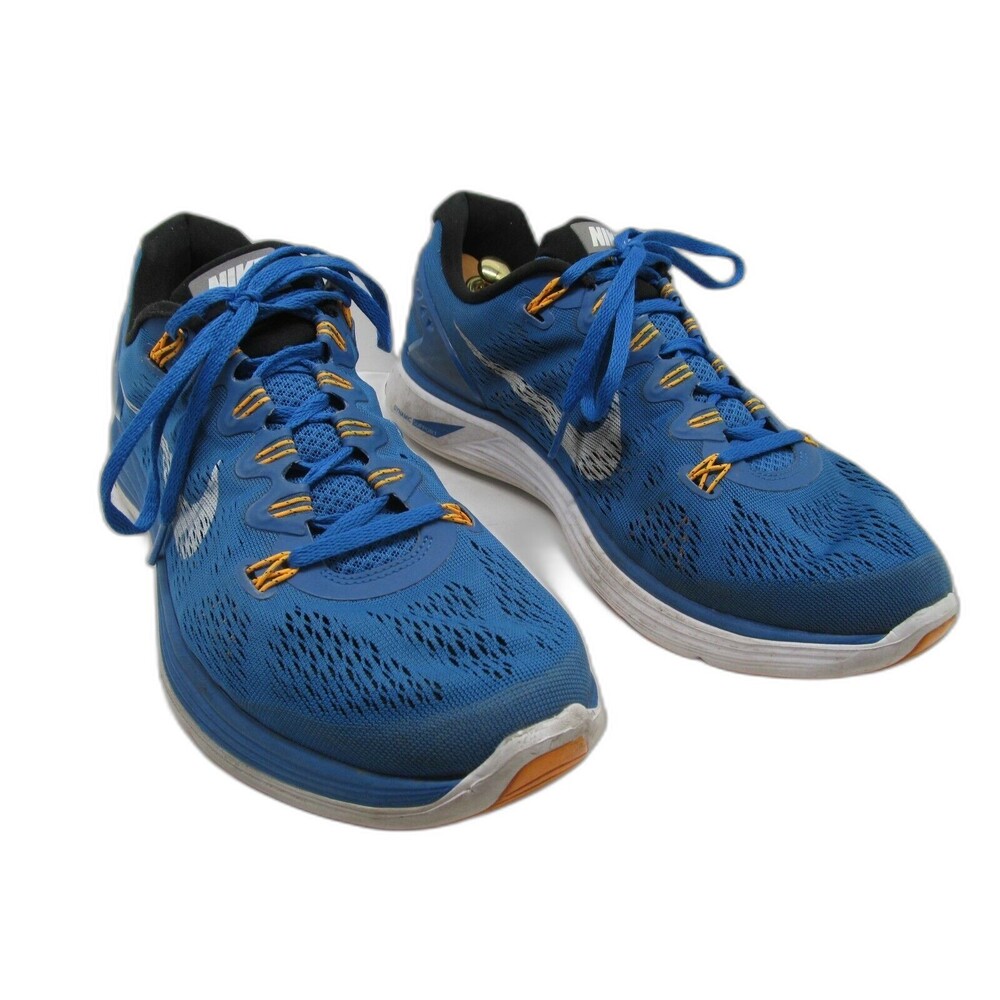 Nike Lunarlon Blue Lace Up Running Shoes Mens Size US 11